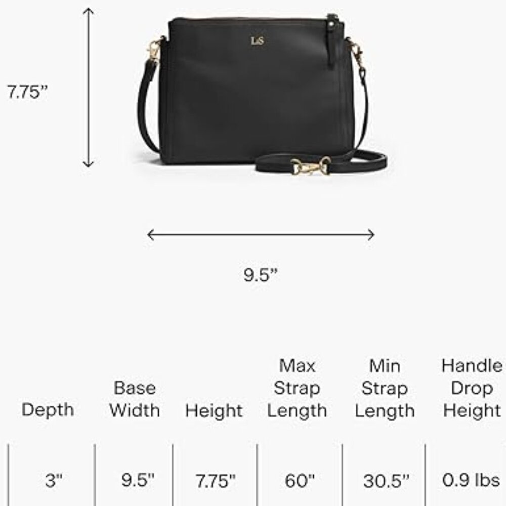 Lo & Sons The Pearl - Premium Crossbody Bag Made with Genuine Real Nappa Leather